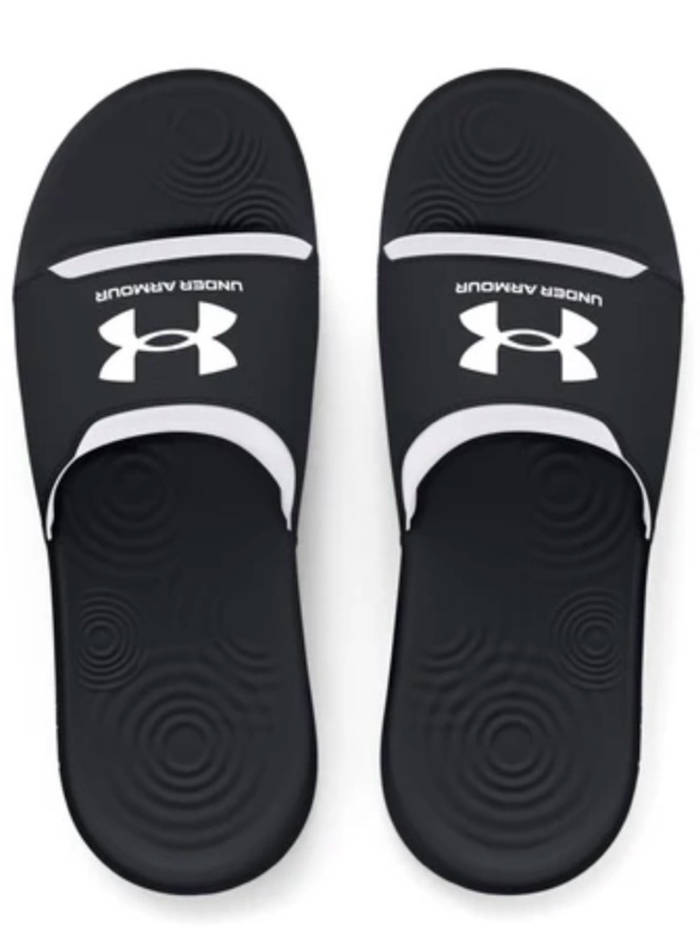 Sz 11 Under Armour ignite Select Men’s Slide /Sandals black & White NWT
